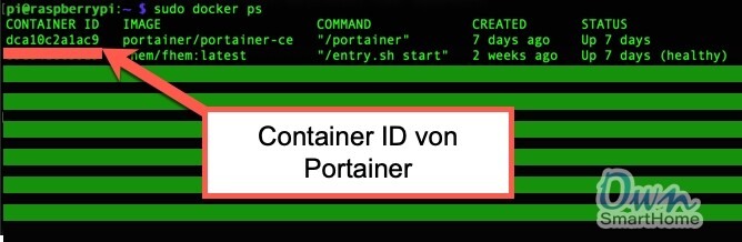 container id portainer docker